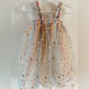 Baby/Toddler Rainbow + Stars Tulle Dress